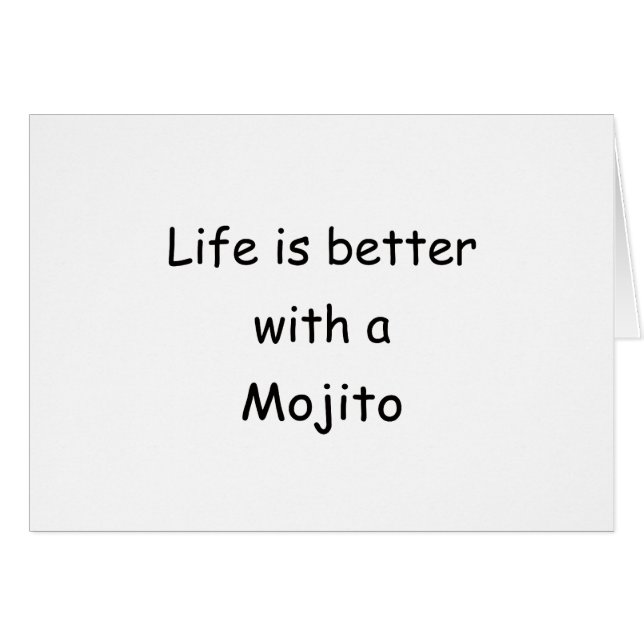 Das Leben ist mit einem Mojito besser (Vorderseite (Horizontal))