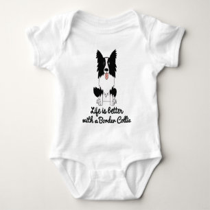 Das Leben ist mit einer Border-Collie besser Baby Strampler
