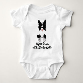 Das Leben ist mit einer Border-Collie besser Baby Strampler