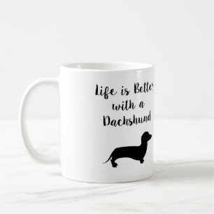Das Leben ist mit einer Dackel-Tasse besser Kaffeetasse