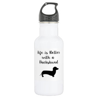 Das Leben ist mit einer Dackel-Wasser-Flasche Trinkflasche