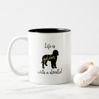 Das Leben ist mit einer Gekritzel-Kaffee-Tasse Zweifarbige Tasse
