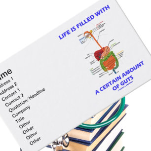 Das Leben ist mit einer gewissen Menge von Begräbn Visitenkarte