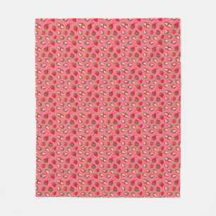 Das Leben ist mit Erdbeeren gut berry. Fleecedecke