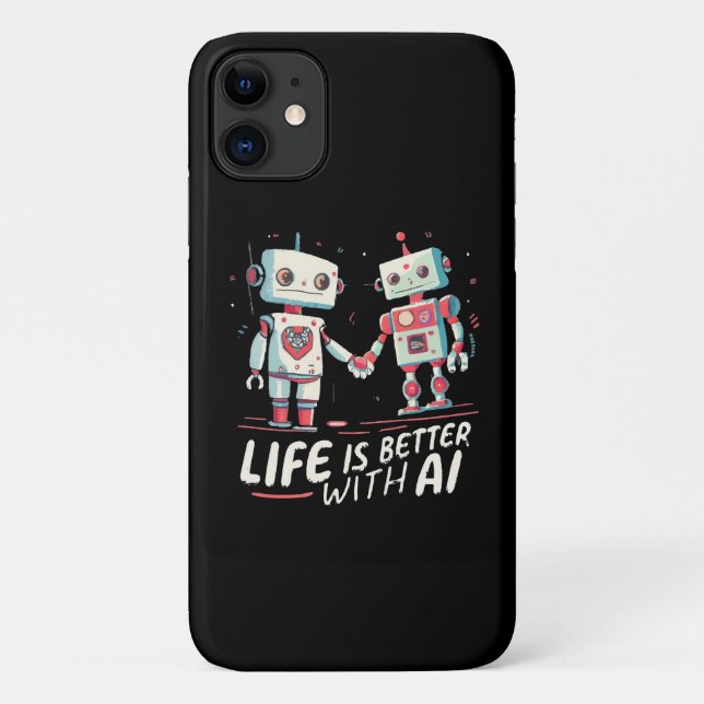 Das Leben ist mit KI besser Case-Mate iPhone Hülle (Rückseite)