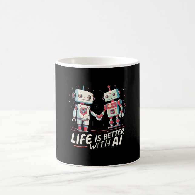 Das Leben ist mit KI besser Kaffeetasse (Mittel)