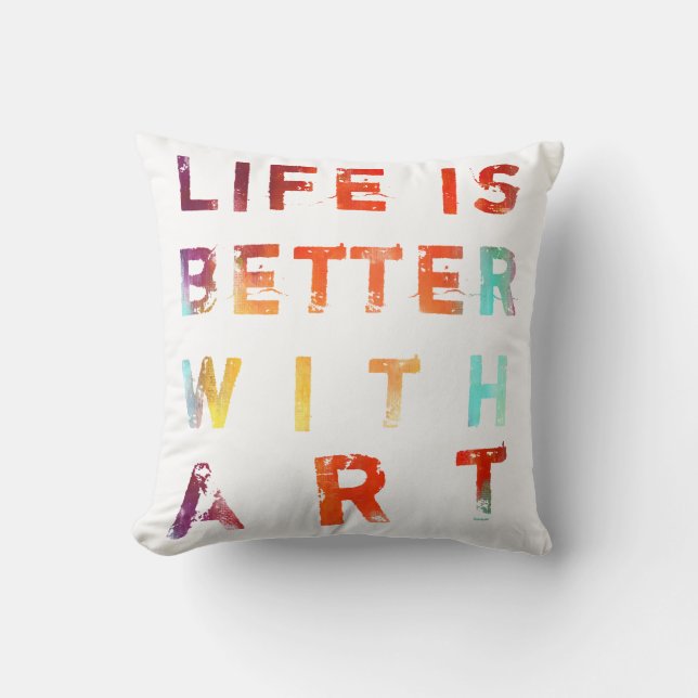 Das Leben ist mit Kunst besser Kissen (Vorderseite)