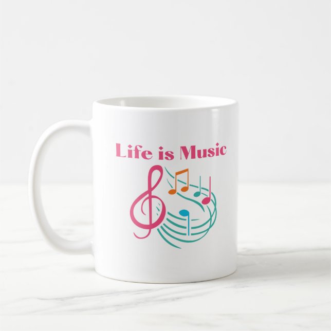 Das Leben ist Musik auf einer Tasse (Links)