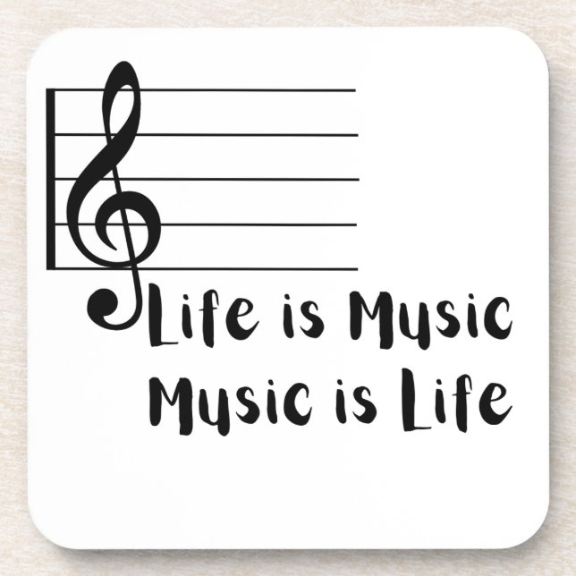 Das Leben ist Musik, Musik ist das Leben Getränkeuntersetzer (Vorderseite)