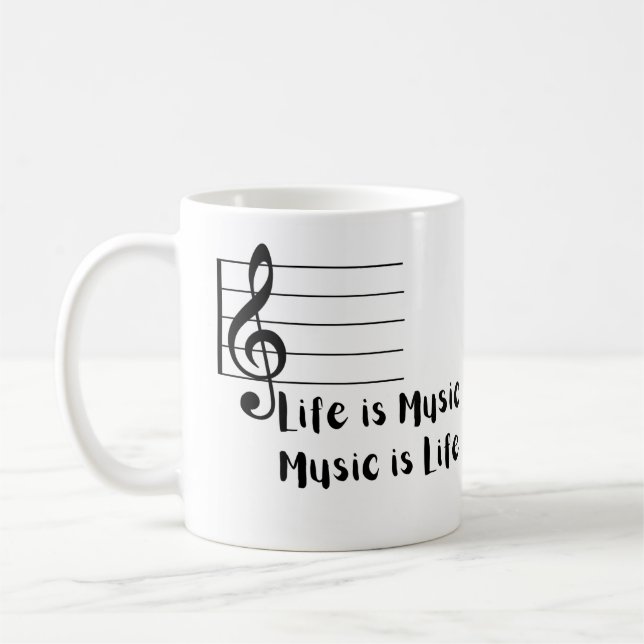 Das Leben ist Musik, Musik ist das Leben Kaffeetasse (Links)