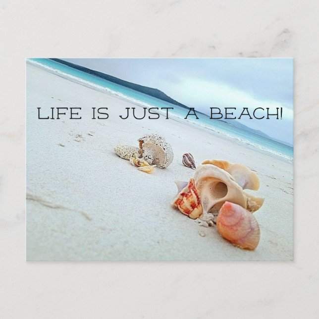Das Leben ist nur ein Strand Postkarte (Vorderseite)
