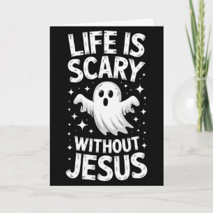Das Leben ist ohne Jesus furchtbar T-Shirt Christl Karte