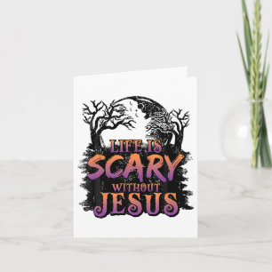 Das Leben ist ohne Jesus Halloween-Kostüm Beängsti Karte