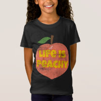 Das Leben ist Peachy Retro Stil gestresste sonnige