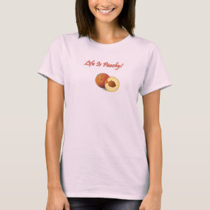 Das Leben ist pfirsichfarbener T - Shirt