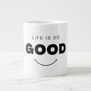 Das Leben ist so gut Smiley-Gesicht Kaffeetasse Jumbo-Tasse