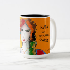 DAS LEBEN IST - SOGAR DIE UNGEPLANTEN TEILE SCHÖN ZWEIFARBIGE TASSE