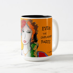 DAS LEBEN IST - SOGAR DIE UNGEPLANTEN TEILE SCHÖN ZWEIFARBIGE TASSE