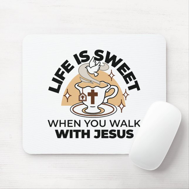 Das Leben ist süß mit Jesus - Christlicher Glaube  Mousepad (Mit Mouse)