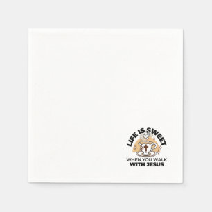Das Leben ist süß mit Jesus - Christlicher Glaube  Serviette