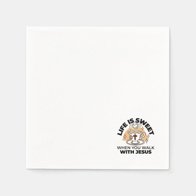 Das Leben ist süß mit Jesus - Christlicher Glaube  Serviette (Vorderseite)