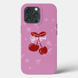 Das Leben ist süß - Pink Cherry Shimmer Fall 🍒 ✨ Case-Mate iPhone Hülle