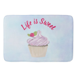 Das Leben ist süß rosa Cupcake Badematte