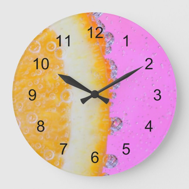 Das Leben ist süß und sauer Große Wanduhr (Vorderseite)