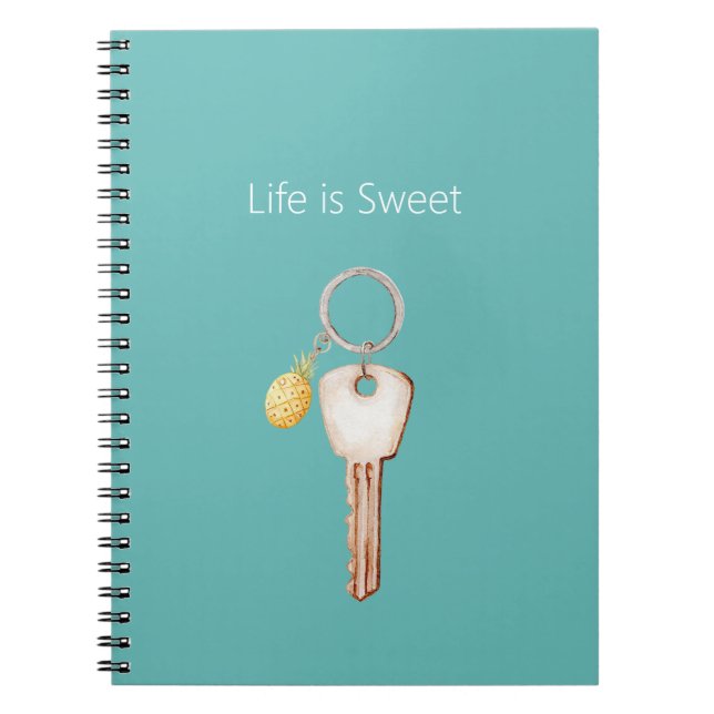 Das Leben ist Sweet Pineapple Key Notizblock (Vorderseite)