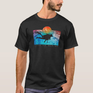 Das Leben ist Tauchen Scuba Taucher Schnorcheln Re T-Shirt