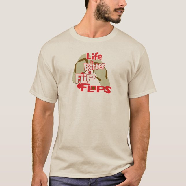 Das Leben ist umdrehen herein die beachy lustige T-Shirt (Vorderseite)