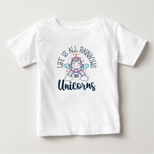 Das Leben ist voller Regenbögen und Einhörner Süße Baby T-shirt