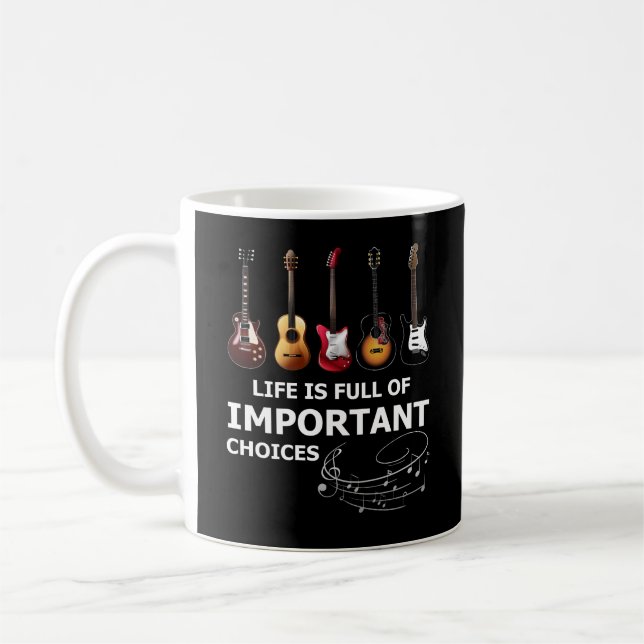 Das Leben ist voller wichtiger Entscheidungen Funn Kaffeetasse (Links)