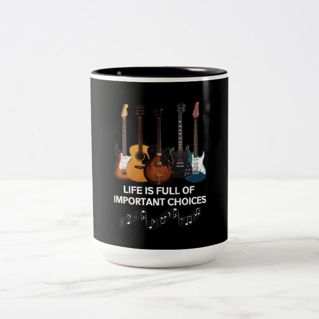 Das Leben ist voller wichtiger Entscheidungen Gita Zweifarbige Tasse (Mittel)