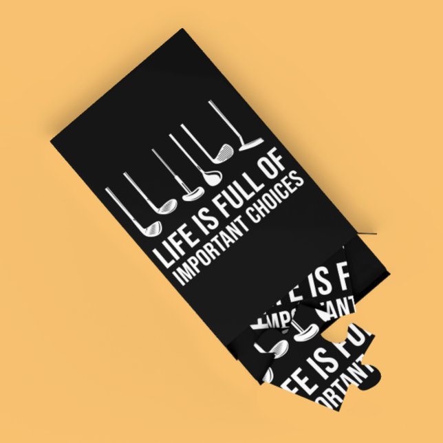 Das Leben ist voller wichtiger Entscheidungen Golf (Life is Full Of Important Choices Golf Christmas Jigsaw Puzzle)