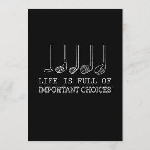 Das Leben Ist Voller Wichtiger Entscheidungen Golf Einladung