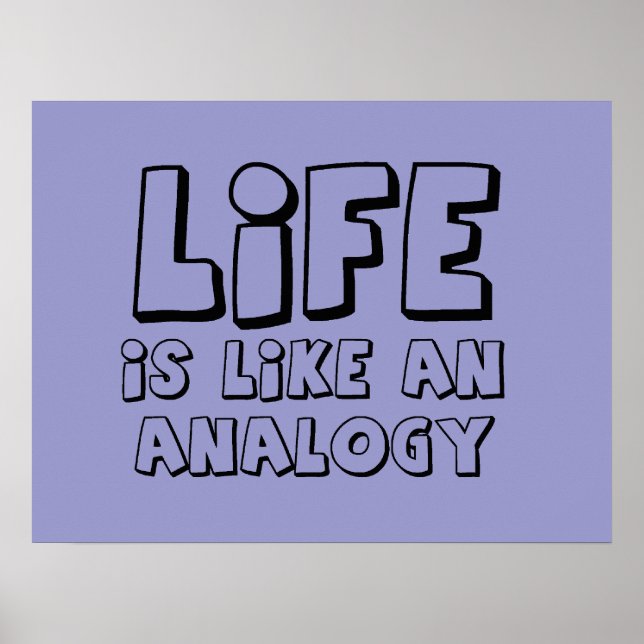 Das Leben ist wie ein analoges lustiges Poster (Vorne)