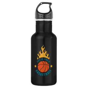 Das Leben ist wie ein Basketball Edelstahlflasche