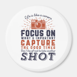 Das Leben ist wie ein Camera-Fotograf-Zitat Magnet