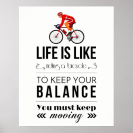 DAS LEBEN IST WIE EIN FAHRRAD POSTER