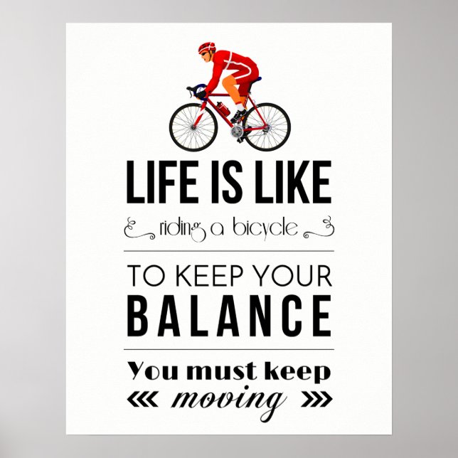 DAS LEBEN IST WIE EIN FAHRRAD POSTER (Vorne)