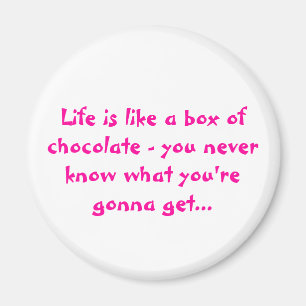 Das Leben ist wie ein Kasten des Magnet