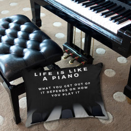 Das Leben ist wie ein Klavier Inspiration Dekokissen