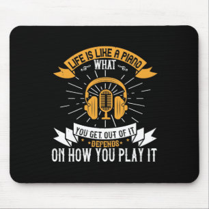 Das Leben ist wie ein Klavier Mousepad