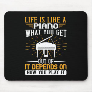 Das Leben ist wie ein Klavier Mousepad