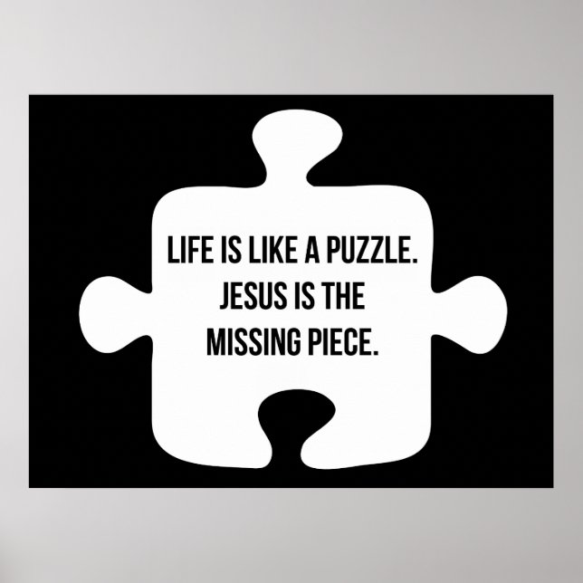 Das Leben ist wie ein Puzzle Poster (Vorne)