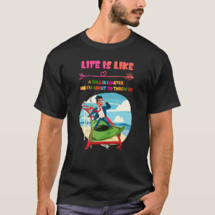 Das Leben ist wie ein Roller Untersetzer Spaß Spri T-Shirt