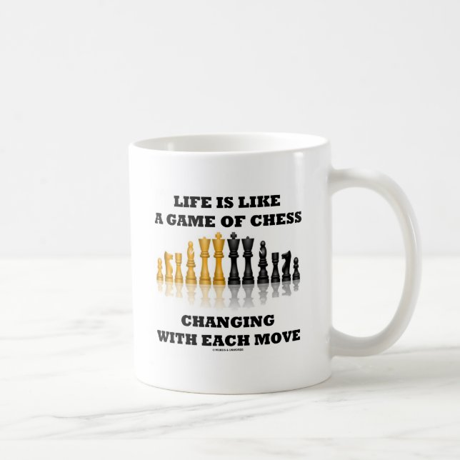 Das Leben ist wie ein Spiel des Schachs Kaffeetasse (Rechts)