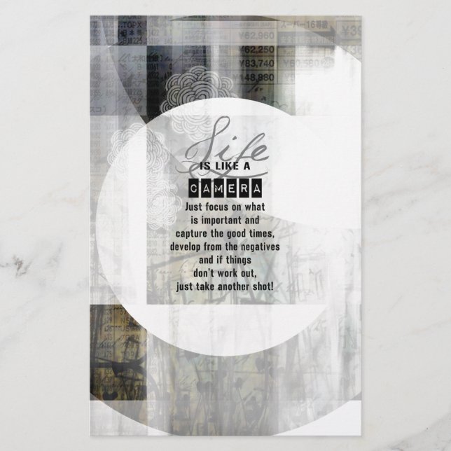 Das Leben ist wie eine Kamera (Vorderseite)