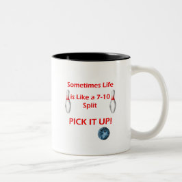 Das Leben ist wie eine Spalte 7 - 10 Zweifarbige Tasse